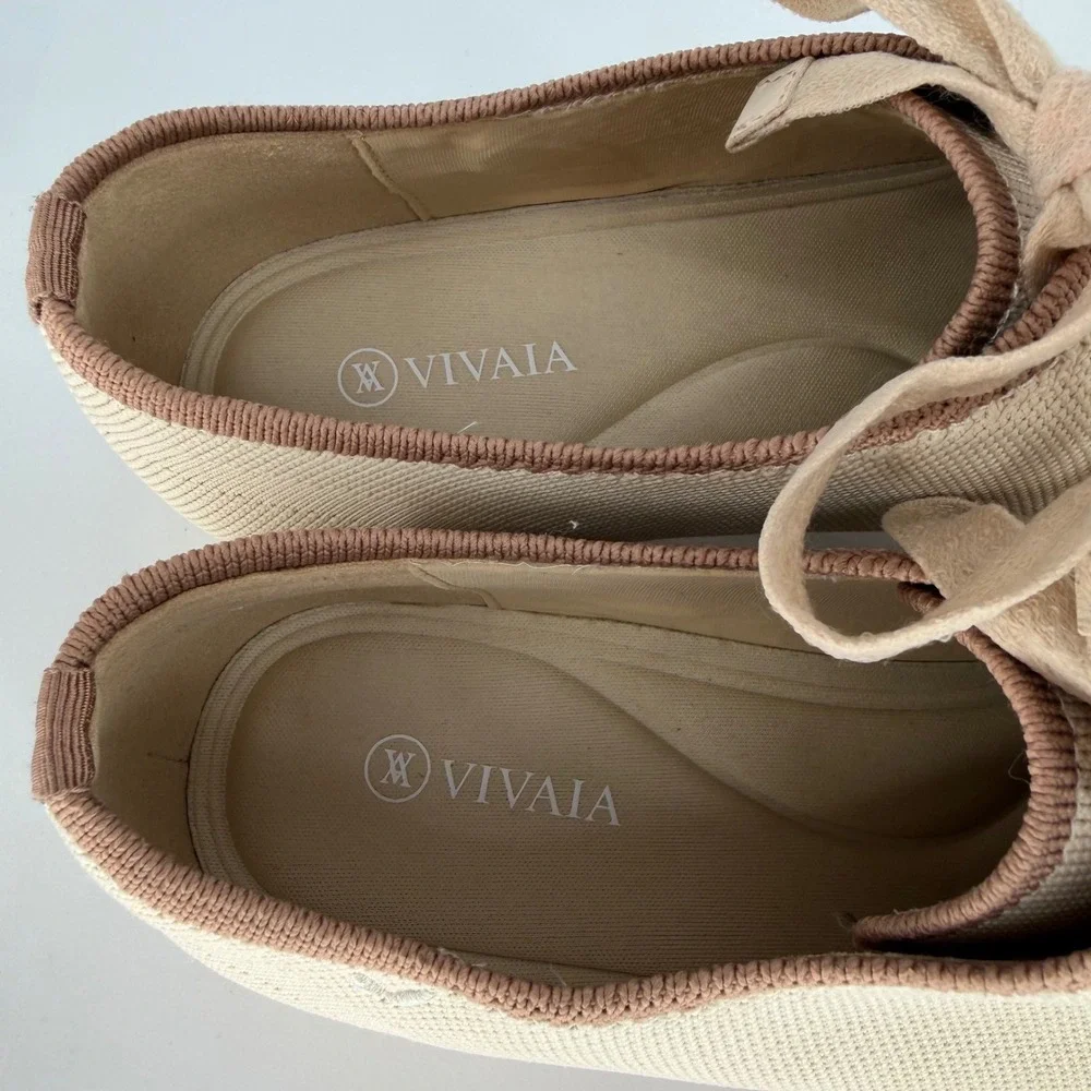 VIVAIA GRACE WOMEN'S CLASSIC LOAFERS HEELED OXFORDS IVORY BEIGE SIZE 39‎